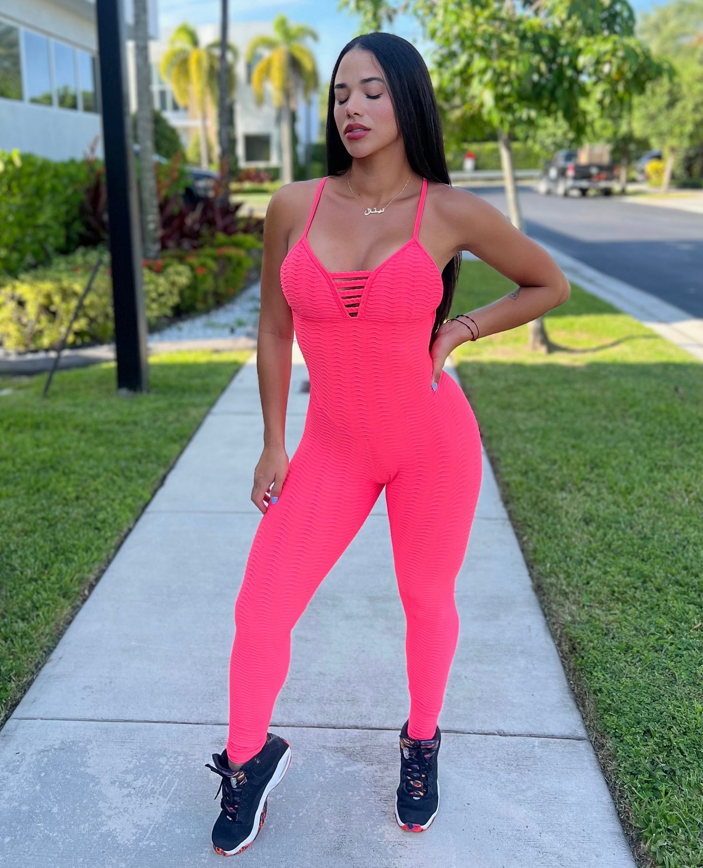 Long Jumpsuit Texture Neon