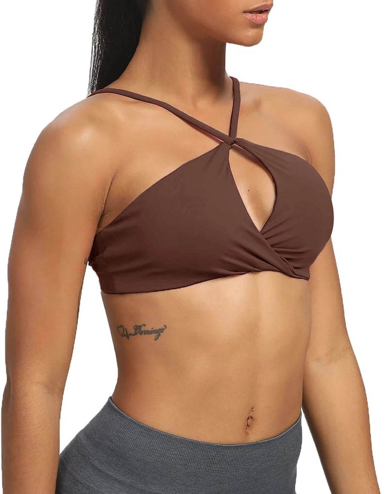 Top Cruzadito Halter Cacao