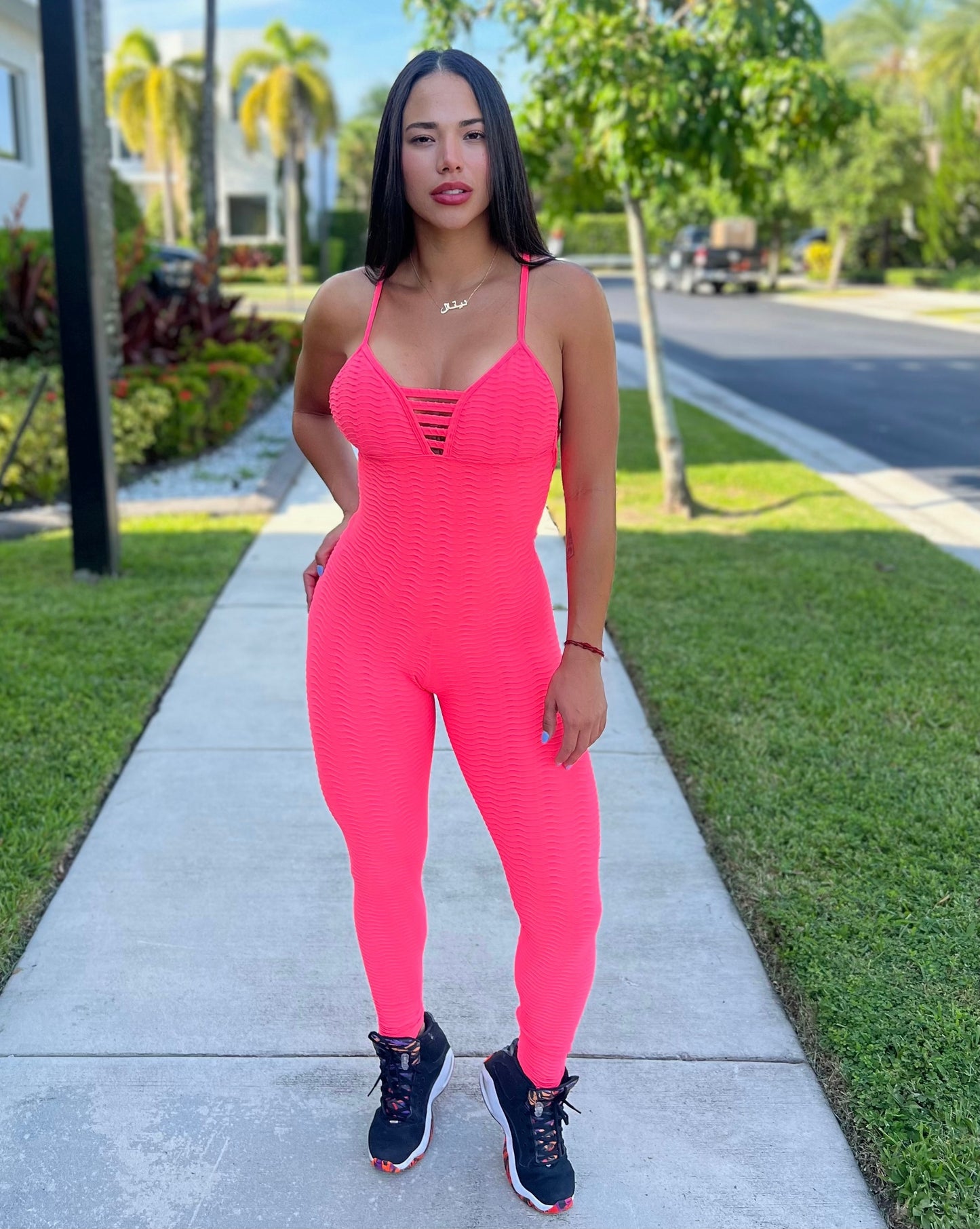 Long Jumpsuit Texture Neon