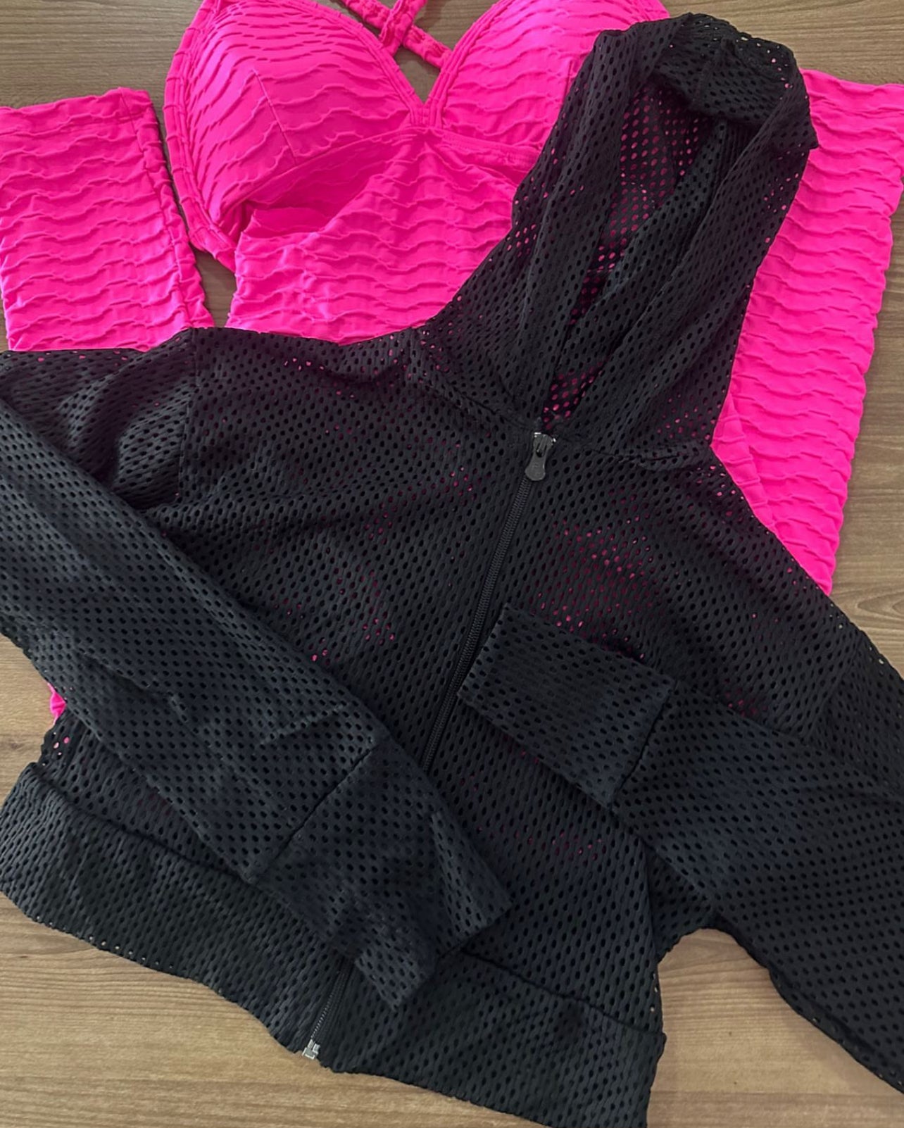 Sale • Crop Mesh Jacket Black