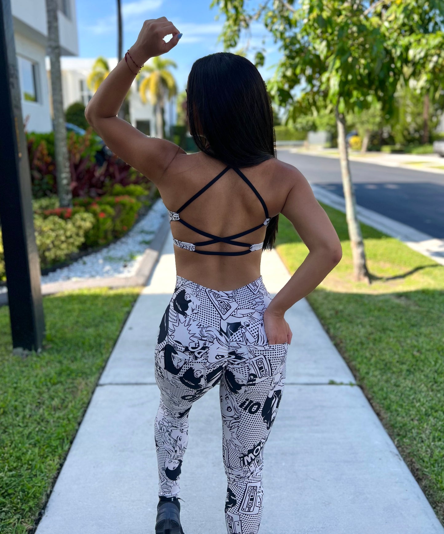 Legging Set POW Print NEW