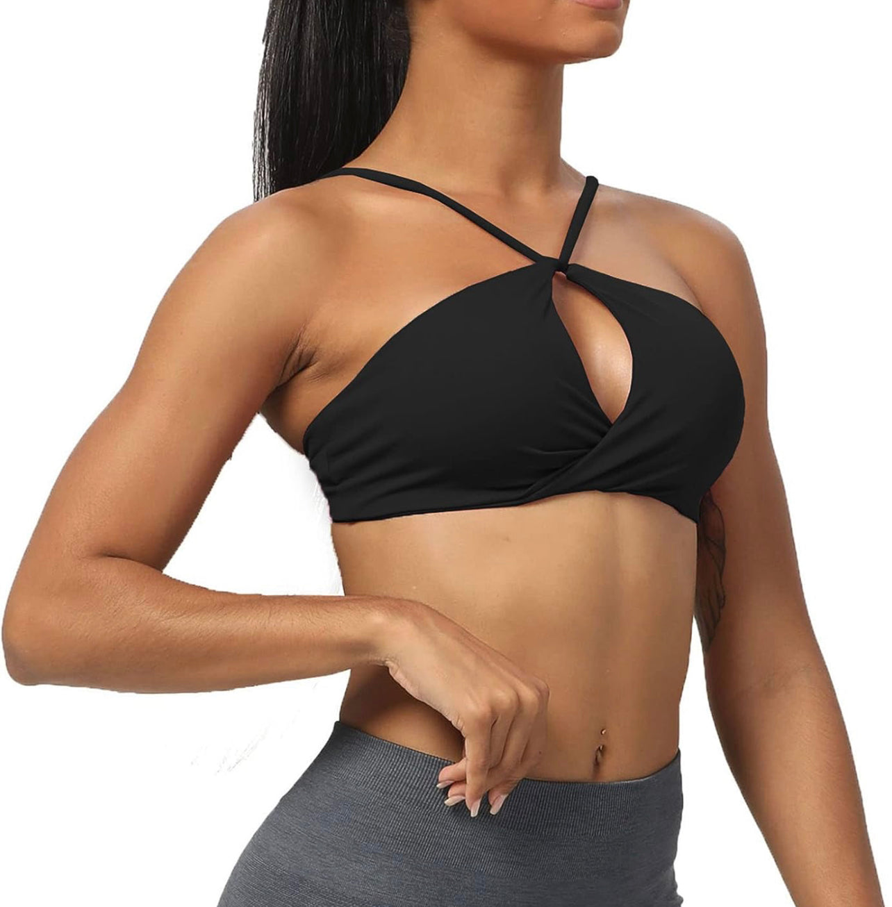 Top Cruzadito Halter Black