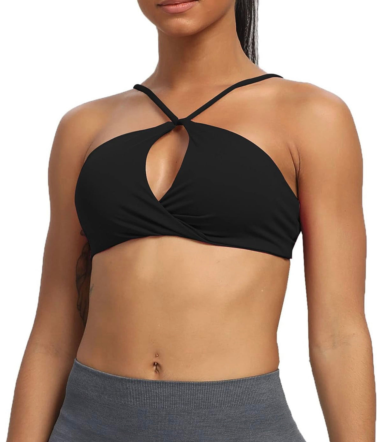Top Cruzadito Halter Black