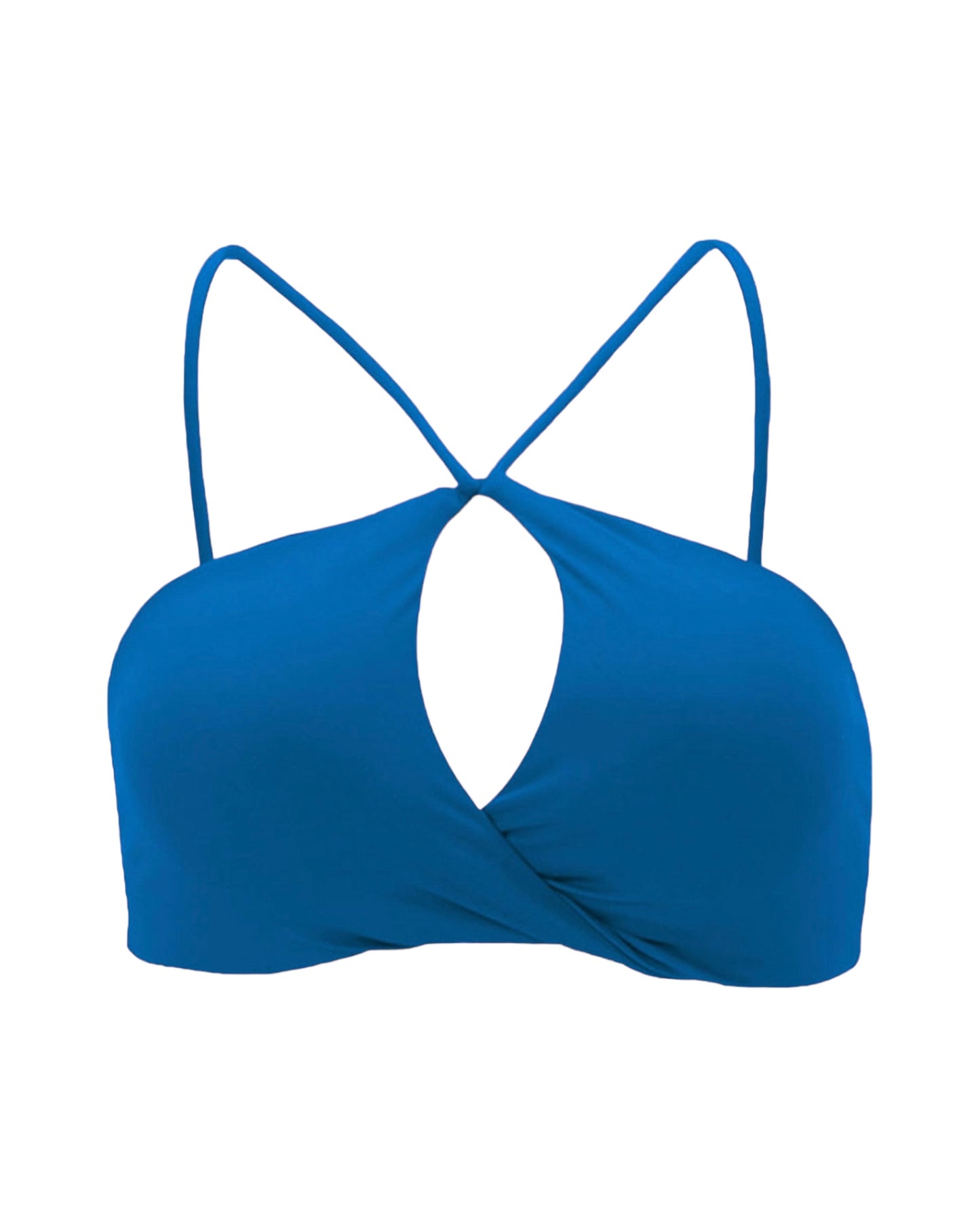 Top Cruzadito Halter Blue Mikonos