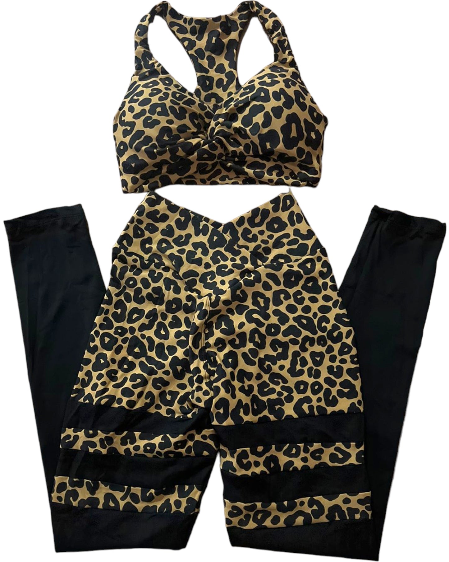 Legging Set Socks Cheetah Animal Print Scrunchbutt