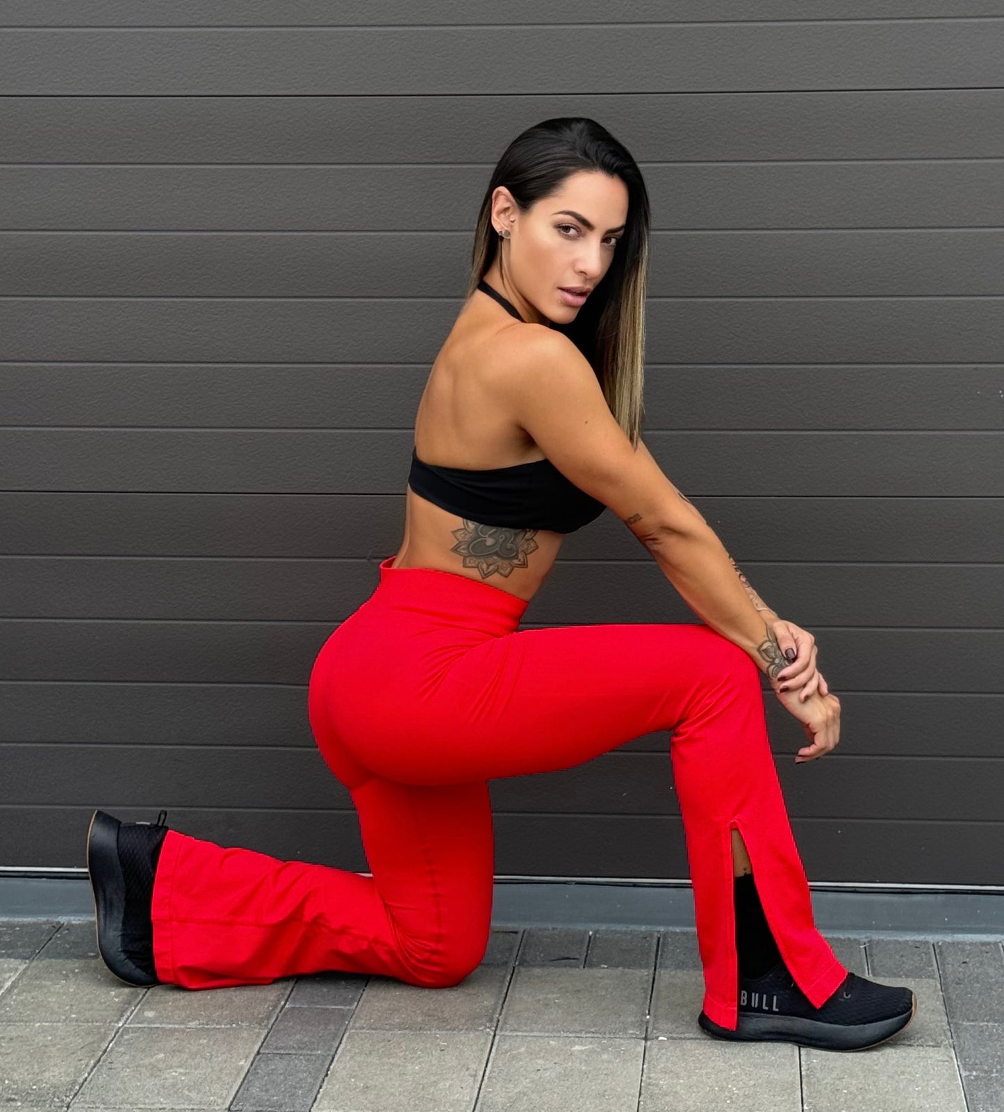 Active New Flared RED Legging